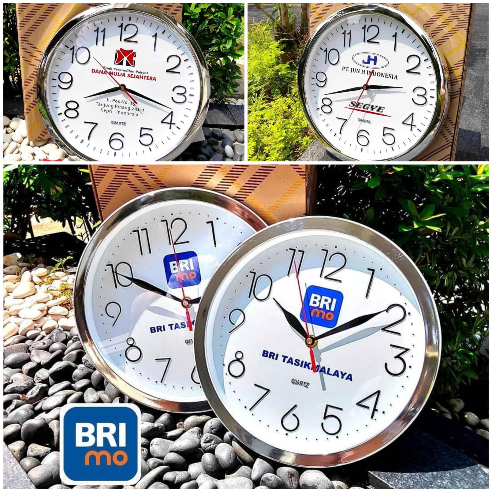 Jam Dinding #36cm #chrome #silver