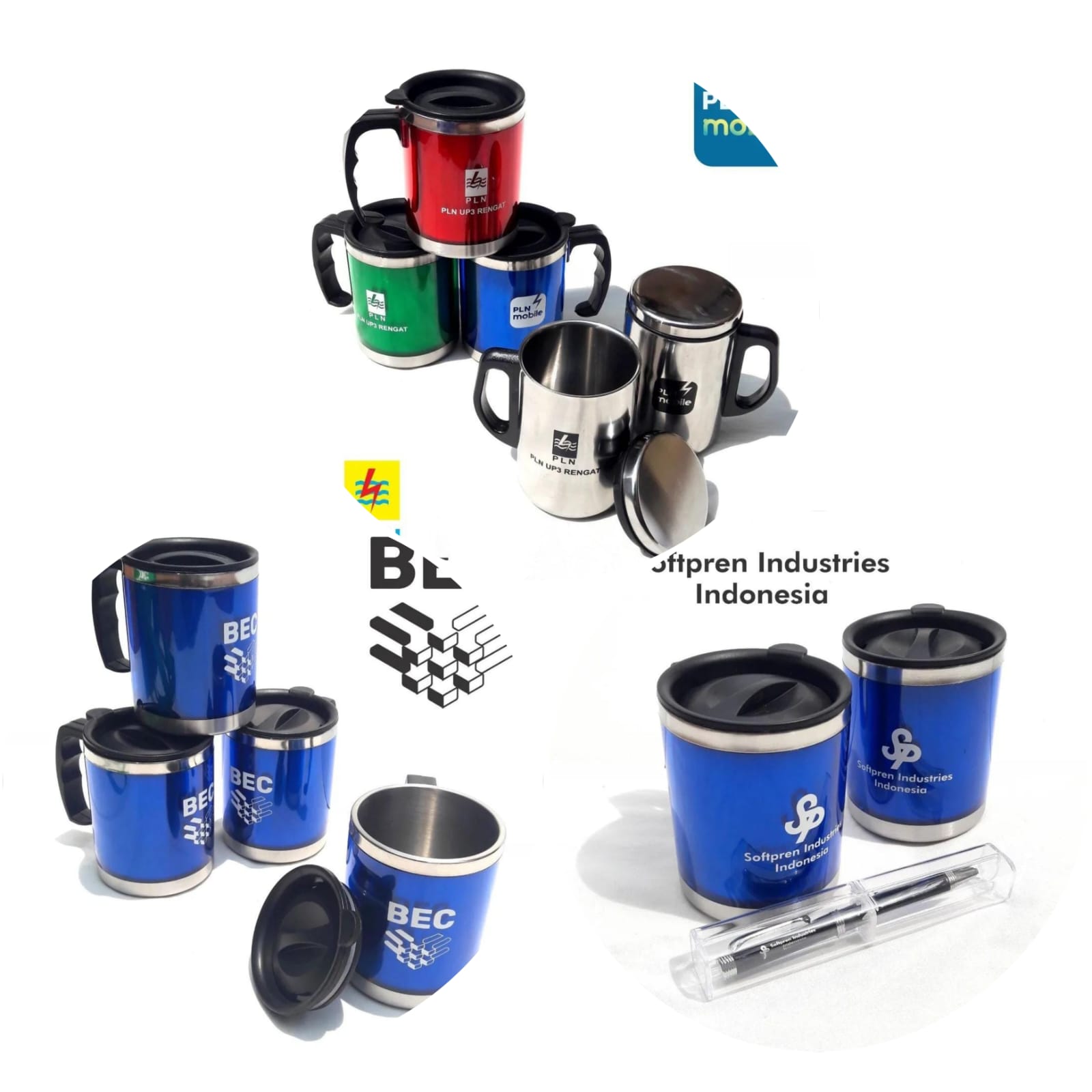 Tumbler Stainless Standard #350ml <br>Print 1warna - Putih