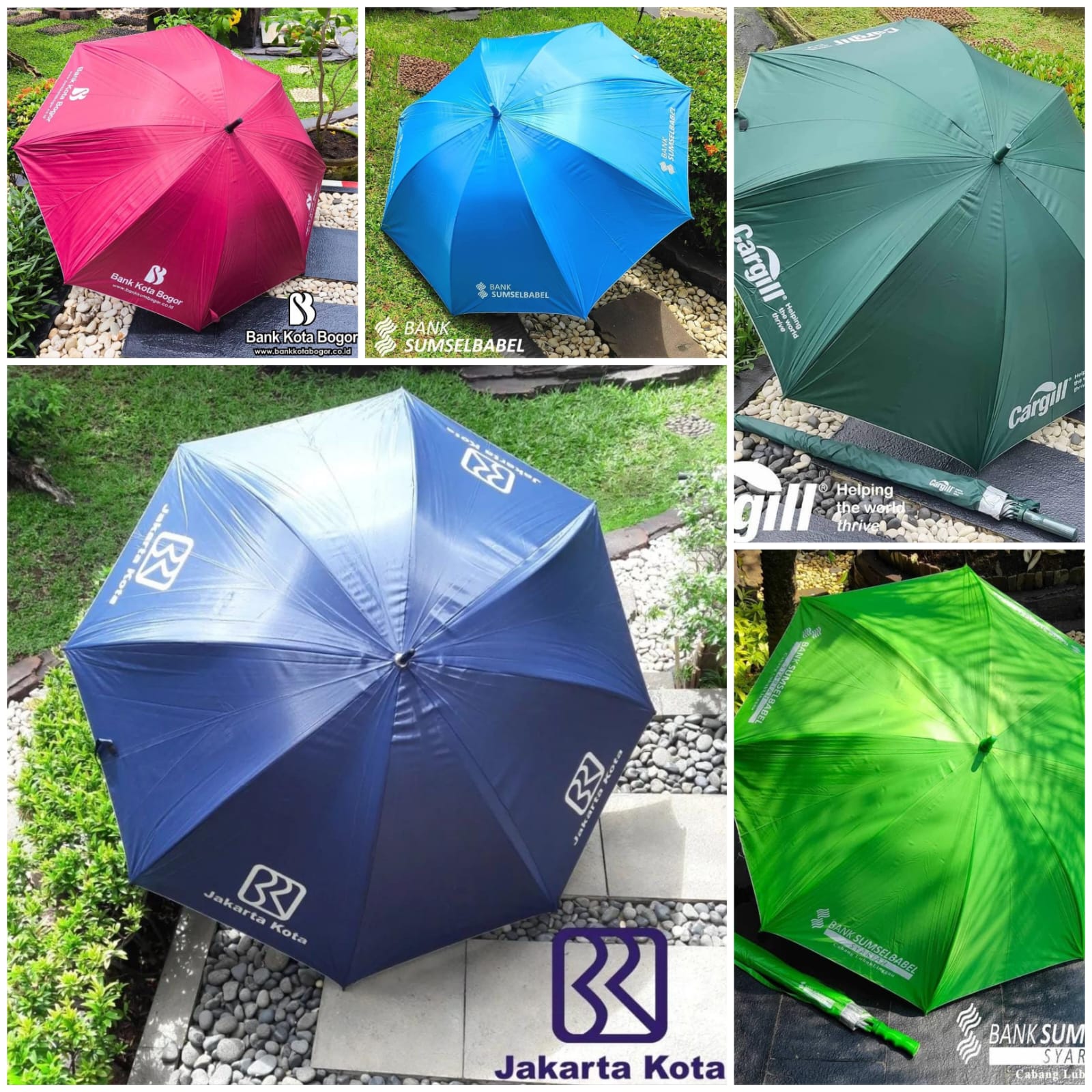 Payung Golf #29" <br> Print 1warna di 4 sisi